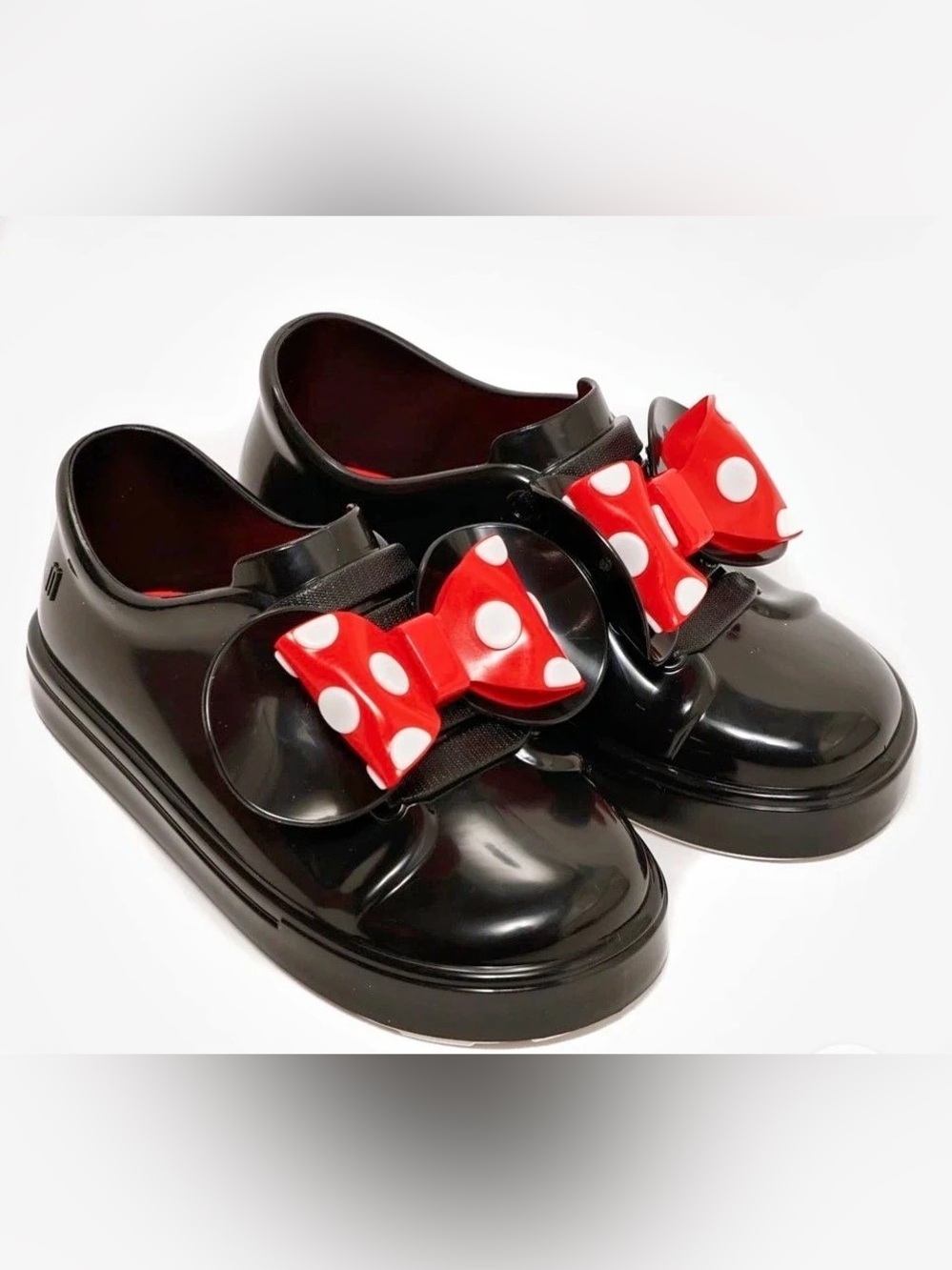 Mini Melissa Ultragirl Disney Minnie Mouse Black & Red Bow Shoes
